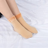1 Pair Winter Warm Female Male Thicken Thermal Wool Cashmere Snow Socks Unisex Seamless Velvet Boots Floor Sleeping Socks Women