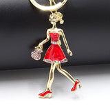 Creative Keychain Alloy Rhinestone Female Angel Keychain Handbag Pendant Car Keychain Woman Jewelry Man Jewelry Belt Buckle