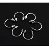 5pcs/order Silver Tongue Eyebrow Piercing Kylie Lip Belly Navel Ring Nombril Acier Chirurgical Helix Piercing Nombril Jewelry