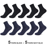 10 Pairs/Lot Men Bamboo Fiber Socks Men Compression Harajuku Long Socks Business Casual Mens Dress Sock For Gift Plus Size43-46