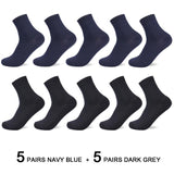 10 Pairs/Lot Men Bamboo Fiber Socks Men Compression Harajuku Long Socks Business Casual Mens Dress Sock For Gift Plus Size43-46