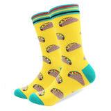 1 Pair Male Cotton Socks Colored Art Socks Multi Pattern Long Designer StreetWear Happy Funny Skateboard Socks Men's Dress Sock