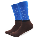 1 Pair Male Cotton Socks Colored Art Socks Multi Pattern Long Designer StreetWear Happy Funny Skateboard Socks Men's Dress Sock