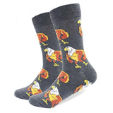 1 Pair Male Cotton Socks Colored Art Socks Multi Pattern Long Designer StreetWear Happy Funny Skateboard Socks Men's Dress Sock