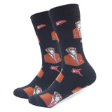 1 Pair Male Cotton Socks Colored Art Socks Multi Pattern Long Designer StreetWear Happy Funny Skateboard Socks Men's Dress Sock