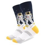 1 Pair Male Cotton Socks Colored Art Socks Multi Pattern Long Designer StreetWear Happy Funny Skateboard Socks Men's Dress Sock