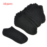 10 Pairs Women Socks Breathable Sports socks Solid Color Boat socks Comfortable Cotton Ankle Socks White Black ~