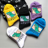 new fashion Harajuku women girls Hip Hop long socks cute Animal dinosaur socks for  ladies  funny japan  cartoon socks