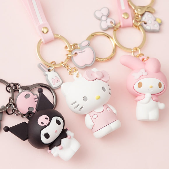 Cartoon Cute Hello Kitty Doll KT Cat Keychains Women Girls Charm Bags key chain  Accessories Pendant Car  New Key ring 2019