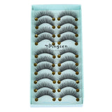 10 Pairs 3D Soft Faux Mink Hair False Eyelashes Natural Messy Eyelash Crisscross Wispy Fluffy Lashes Extension Eye Makeup Tools