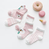 5Pairs/lot 0-2Y Infant Baby Socks Baby Socks for Girls Cotton Mesh Cute Newborn Boy Toddler Socks Baby Clothes Accessories