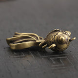 Copper Dragon Head Keychain Antique Craft Key Chains Lobster Clasps Keyring Waist Buckle Brass Metal Vintage Car Key Holder Gift