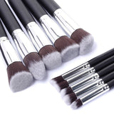 10Pc Synthetic Makeup Brush Set Cosmetics Foundation Blending Blush Makeup Tool Make Up Brushes MakeupFor Women Foundation Brush