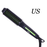 New Electric Quick Beard Comb Portable Men Women Hair Straightening Brush Hair Beard Straightened Grooming Heat Brush