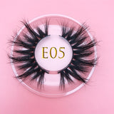 25mm E06 MIKIWI 100% handmade natural  thick  Eye lashes wispy makeup extention tools 3D mink hair volume soft false  eyelashes