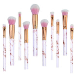 10Pcs/Set Makeup Brushes Professional Marbling Handle Powder Foundation Eyeshadow Lip Make Up Brushes Set Beauty Tools