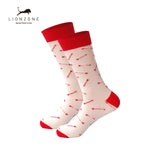 Brand Quality Mens Happy Socks 27Colors Striped Plaid Diamond Cherry Socks Men Combed Cotton Calcetines Largos Hombre