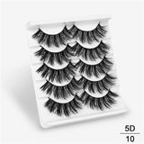 SEXYSHEEP 5Pairs 20-25mm 3D Faux Mink Hair False Eyelashes Natural/Thick Long Eye Lashes Wispy Makeup Beauty Extension Tools