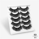 SEXYSHEEP 5Pairs 20-25mm 3D Faux Mink Hair False Eyelashes Natural/Thick Long Eye Lashes Wispy Makeup Beauty Extension Tools