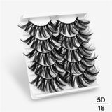 SEXYSHEEP 5Pairs 20-25mm 3D Faux Mink Hair False Eyelashes Natural/Thick Long Eye Lashes Wispy Makeup Beauty Extension Tools