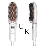 Latest Model Electric Hair Comb Women Men Hair Straightening Brush Electric Curler LED Display For Men's Beard Grooming Brush