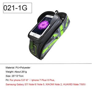 ROCKBROS Bike Bag Front Phone Bicycle Bag For Bicycle Tube Waterproof Touch Screen Saddle Package For 5.8 /6 Bike Accessories