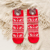 1 pair colored cotton red socks three-dimensional cartoon christmas socks cute Japanese ladies socks for autumn and winter socks