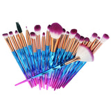 20Pcs Diamond Makeup Brushes Set Powder Foundation Blush Blending Eye shadow Lip Cosmetic Beauty Make Up Brush Pincel Maquiagem