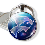 12 Constellations Keychain Constellation Key Rings Zodiac Sign Key Chain Pendant Jewelry Libra Aries Leo Fashion Birthday Gift