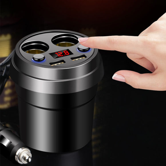 12V-24V Dual USB Car Cigarette Lighter Splitter Plug Socket Charger Adapter LED 3.1A Detection For Phone MP3 DVR Accessories