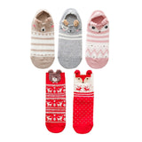 Manoswe Winter 3Pair/4Pair New Year Woman Christmas Socks Cotton Cartoon Elk Sock 2020 Keep Warm Socks Christmas Gift