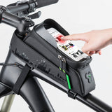 ROCKBROS Bike Bag Front Phone Bicycle Bag For Bicycle Tube Waterproof Touch Screen Saddle Package For 5.8 /6 Bike Accessories