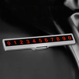 Phone Number Car Parking Number Plate Universal Car Luminous Parking Number Plate Hidden Card Auto Interior Car Accessories