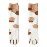 PEONFLY Embroidery CAT Deer Thickening women cotton Lovely  Plush Keep Warm Sleep ladies funny cute Socks hosiery Winter kawaii