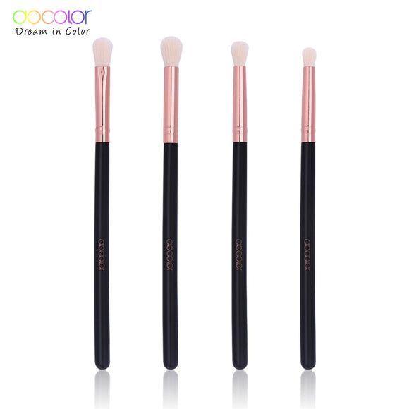 Docolor Makeup Brushes 4PCS Eyeshadow Brush Blending Eyebrow Make Up Brushes Synthetic Bristles Beauty Cosmetics Brush Set