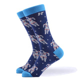 SANZETTI 1 Pair New Happy Socks High Quality Men Colorful Bright Comfortable Combed Cotton Fun Novelty Gift Wedding Dress Socks