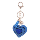 ZOSH Heart Keychain Leather Tassel Key Holder Metal Crystal Key Chain Keyring Charm Bag Auto Pendant Gift Wholesale Price