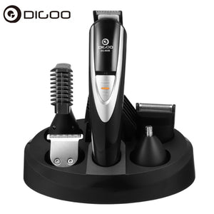 Digoo DG-800B 12 in 1 Hair Clipper Kit Men's Electric Grooming Trimmer for Beard Nose Ear Facial Body Waterproof USB Cordless