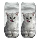 Unisex Lovely Socks Anti-slip Elastic Ankle Cartoon Cat Pattern Adult 3D Pattern