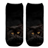 Unisex Lovely Socks Anti-slip Elastic Ankle Cartoon Cat Pattern Adult 3D Pattern