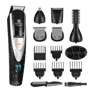 New Digoo Smart Home IPX5 Multifunction Hair Clipper Kit1 2 in 1 Men's Electric Grooming Trimmer for Beard Nose Ear Facial Body