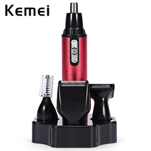 Keimei 4 In 1 Nose Hair Trimmer Beard Trimmer for Men Shaver Eyebrow Trimmer for Facial Stubble Hair Removal Men's Grooming Kit