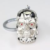 Weight 65g Terminator skull head logo charm Keychain men and women fashion Pendant keyring jewelry car key Accessories