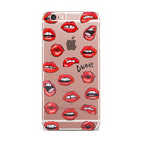 Phone Cases Sexy Girl Kylie Jenner Lips Kiss Clear Silicon Soft TPU Case Cover For Apple iPhone X 5 5S SE 6 6s 6 7 8 Plus Coque