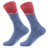 MYORED 1 pair men socks combed cotton cartoon animal bird shark zebra corn watermelon sea food geometric novelty funny socks