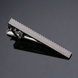 DY New and high quality laser engraving tie clip  fashion style  gold  silver and black men's business tie pin Free Delivery
