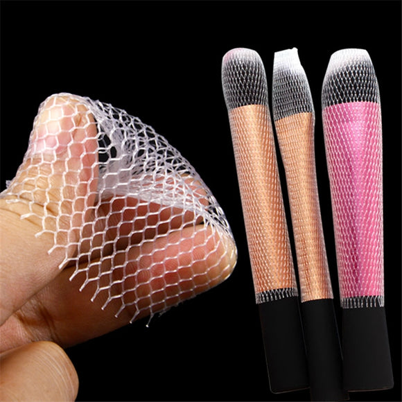 10pcs Makeup Brushes Net Protector Guard Elastic Mesh Beauty Make Up Cosmetic Brush Pen Cover