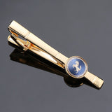 DY New and high quality laser engraving tie clip  fashion style  gold  silver and black men's business tie pin Free Delivery