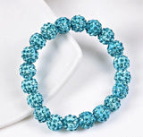 Itenice Fashion Jewelry Handmade Crystal Shambala Bangles Strand Shambala Charm Rhinestone Stone Chain Beads Bracelets For Women