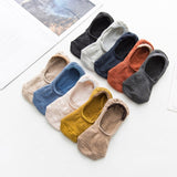 10 pieces = 5 pairs Spring summer women socks Solid color fashion wild shallow mouth invisible socks felmen slipper socks